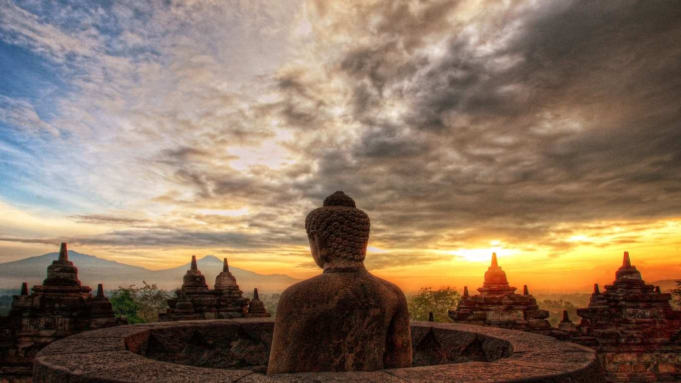 exploring Borobudur temple